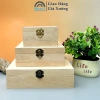 Hộp Đựng Quà Gỗ Cao Cấp 6cm Có Khóa và Bản Lề Chắc Chắn - Sang Trọng Đa Size 9