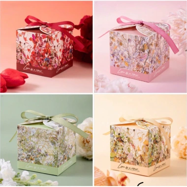 Hộp đựng quà mini 2 size hoa lá chữ Love If River - Giá 7.840đ, giảm giá hấp dẫn