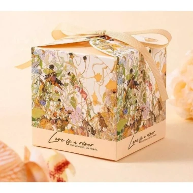 Hộp đựng quà mini 2 size hoa lá chữ Love If River - Giá 7.840đ, giảm giá hấp dẫn