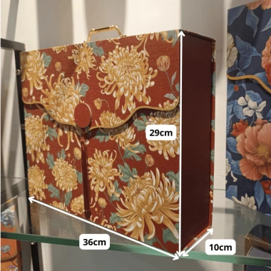 Hộp Đựng Quà Tặng Hồng Cẩm 29x36x10 - BST Gấm Vóc Lụa TETTA, Cao Cấp, Sang Trọng, Giá Ưu Đãi 215,000₫