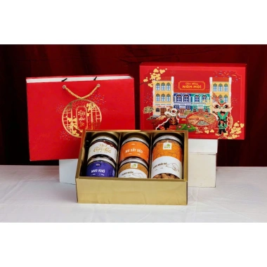 Hộp Đựng Quà Tết 3 Ngăn Mẫu Việt Đựng Hũ Hạt Bánh Kẹo Giảm Giá 38.000 VND 2