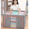 Hộp đựng quần áo 130L khung thép, Oxford chống thấm, đáy bền, gấp gọn tiện lợi 9