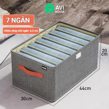 Hộp Đựng Quần Áo Chia Ngăn AVI HA9N Vải 3 Lớp, Lõi Cứng PP, Tay Xách, Gấp Gọn Tiện Lợi, Giá 41.778 VND