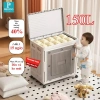 Hộp Đựng Quần Áo Gấp Gọn Cỡ Lớn Có Bánh Xe - Thùng Gia Đình Kín Đáo, Chống Bụi 489k