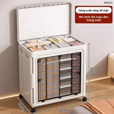 Hộp Đựng Quần Áo Gấp Gọn Cỡ Lớn Có Bánh Xe - Thùng Gia Đình Kín Đáo, Chống Bụi 489k 10