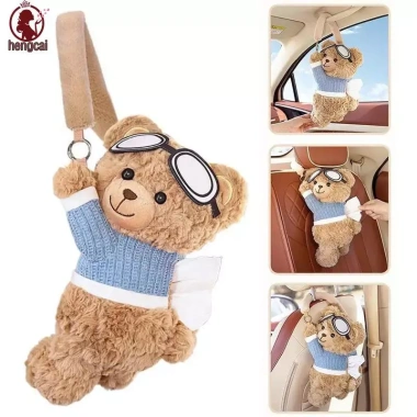 Hộp đựng rác ô tô vải thiết kế gấu dễ thương - Trang trí nội thất, giá 168.080₫
