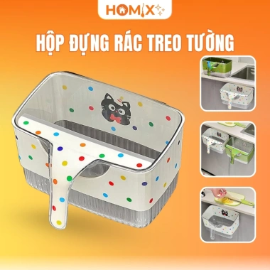 Hộp đựng rác treo tường Homix - Tiện lợi cho tủ bếp, chống nước, chống mùi, dễ rửa sạch, giảm giá 23%