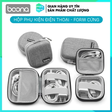 Hộp đựng sạc cáp iPhone, tai nghe, thẻ nhớ - Form cứng Baona F001‑F004, chỉ 89k