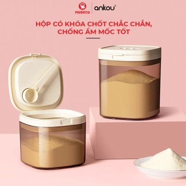 Hộp Đựng Sữa Bột ANKOU Chính Hãng - Hút Chân Không, Chống ẩm, Không BPA - Giá 200k (Giảm từ 240k) 4