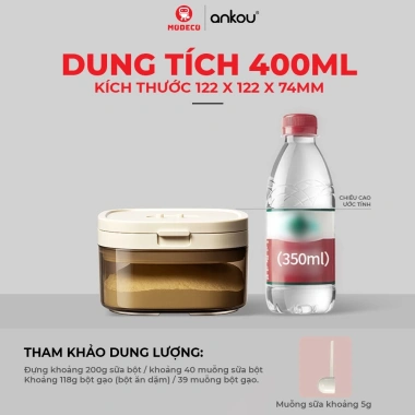 Hộp Đựng Sữa Bột ANKOU Chính Hãng - Hút Chân Không, Chống ẩm, Không BPA - Giá 200k (Giảm từ 240k) 10