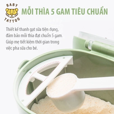 Hộp Đựng Sữa Bột Cao Cấp Baby Tattoo - Chống ẩm mốc, không mùi, an toàn cho bé, chỉ 160k 4