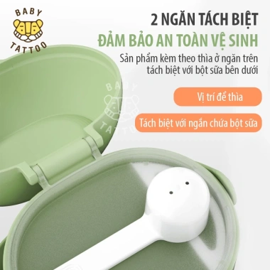 Hộp Đựng Sữa Bột Cao Cấp Baby Tattoo - Chống ẩm mốc, không mùi, an toàn cho bé, chỉ 160k 6