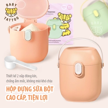 Hộp Đựng Sữa Bột Cao Cấp Baby Tattoo - Chống ẩm mốc, không mùi, an toàn cho bé, chỉ 160k 9