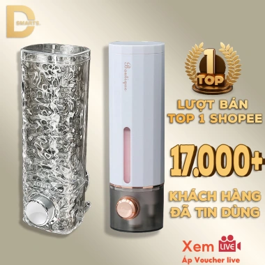 Hộp Đựng Sữa Tắm Dầu Gội Gắn Tường Modeco Cao Cấp 450ml Nhựa ABS Bền Không Khoan Đục