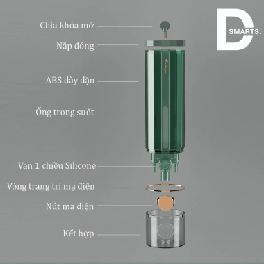 Hộp Đựng Sữa Tắm Dầu Gội Gắn Tường Modeco Cao Cấp 450ml Nhựa ABS Bền Không Khoan Đục