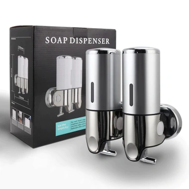 Hộp đựng sữa tắm, dầu gội, nước rửa tay Kosko màu trắng bạc, treo tường, giá ưu đãi 195.000₫