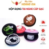 Hộp Đựng Tai Nghe Da Hình Tròn – Đựng Cáp Sạc & Phụ Kiện Điện Thoại 25.200₫