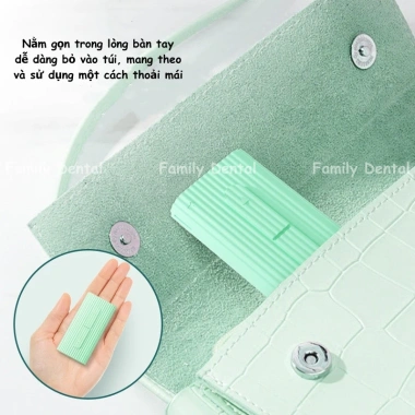 Hộp đựng tăm chỉ nha khoa - Tặng 10 chiếc, nút gạt 2 chiều, bỏ túi tiện lợi, 26.000đ 3