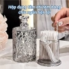 Hộp đựng tăm chì & tăm bông trong suốt vân pha lê, nắp đậy chống bụi, 58.000₫ 4