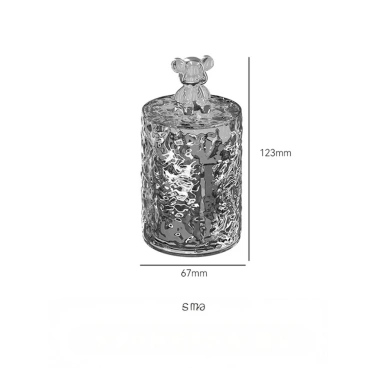 Hộp đựng tăm chì & tăm bông trong suốt vân pha lê, nắp đậy chống bụi, 58.000₫ 8