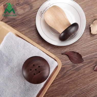 Hộp Đựng Tăm Gỗ Sồi BAMVINA Đầu Nấm Đáng Yêu Bền Bỉ Tiện Dụng Giá 55.000