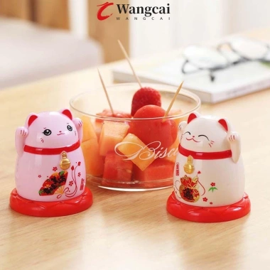 Hộp đựng tăm xỉa răng Wangcai hình mèo thần tài Nhật Bản - Nhiều màu, chất lượng cao, giá ưu đãi 60.830 VND