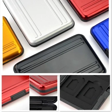 Hộp Đựng Thẻ Nhớ Micro SD 8 Ngăn Chống Nước, Dây Đeo Bảo Vệ, Giá 74.292 VND