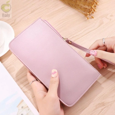 Hộp đựng thẻ ROLY, Ví dài da PU mềm dung tích lớn, màu trơn, ví tiền xu cho nữ - Giá ưu đãi 58.752₫ Hộp đựng thẻ ROLY, Ví dài da PU mềm dung tích lớn, màu trơn, ví tiền xu cho nữ - Giá ưu đãi 58.752₫
