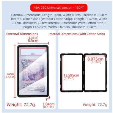 Hộp đựng thẻ VERGE LIMIT chống trầy xước, khung nhôm, bảo vệ tay áo thẻ PSA/CGC 2