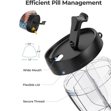 Hộp đựng thuốc HOBBYHUB di động 7 ngăn lớn chống rung, không BPA tiện lợi cho du lịch 5