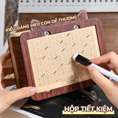 Hộp đựng tiền gỗ 100 ngày Thiết kế đẹp, chi tiêu dễ dàng 47.500₫ 2
