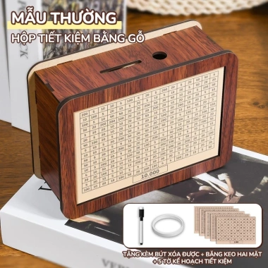 Hộp đựng tiền gỗ 100 ngày Thiết kế đẹp, chi tiêu dễ dàng 47.500₫ 8