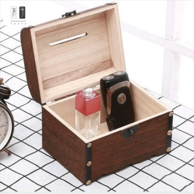 Hộp Đựng Tiền Tiết Kiệm Gỗ Retro Có Khóa - Trang Trí Nhà Cửa S2 Giá 126.289₫ 3