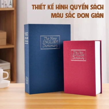 Hộp Đựng Tiền Tiết Kiệm Hình Sách - Két Sắt Ngụy Trang Khóa Số, Kín Đáo Bảo Vệ 8