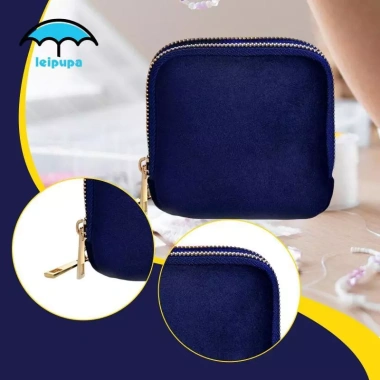Hộp đựng trang sức 2 lớp dây kéo thanh lịch cho nhẫn, dây chuyền, vòng tay 262.900₫ 3
