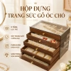 Hộp đựng trang sức gỗ óc chó vân đẹp, nhiều ngăn kéo, dung tích lớn, chống oxy hoá, quà cưới tinh tế - 120k 4