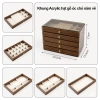 Hộp đựng trang sức gỗ óc chó vân đẹp, nhiều ngăn kéo, dung tích lớn, chống oxy hoá, quà cưới tinh tế - 120k 9