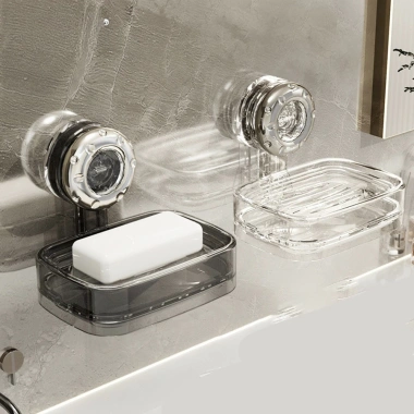 Hộp đựng xà phòng cốc hút treo tường - Không đục lỗ, thoát nước nhanh, giao hàng tại địa phương, giảm giá 20% chỉ 53.600₫ 2