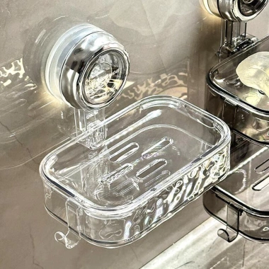 Hộp đựng xà phòng cốc hút treo tường - Không đục lỗ, thoát nước nhanh, giao hàng tại địa phương, giảm giá 20% chỉ 53.600₫ 8
