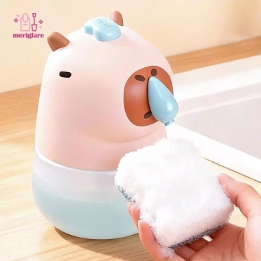 Hộp đựng xà phòng tự động Capybara - Xà phòng xốp hoạt hình dễ thương cho bé