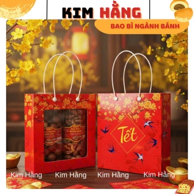 Hộp Én Xuân Đỏ Quà Tết - 2 Hủ PET 1.000ml hoặc 4 Hủ 500ml - 1kg Lạp Xưởng - 130k