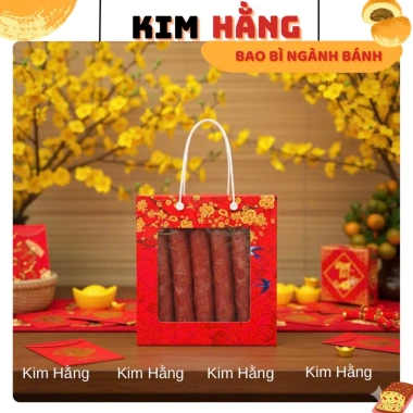 Hộp Én Xuân Đỏ Quà Tết - 2 Hủ PET 1.000ml hoặc 4 Hủ 500ml - 1kg Lạp Xưởng - 130k