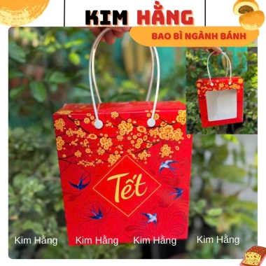 Hộp Én Xuân Đỏ Quà Tết - 2 Hủ PET 1.000ml hoặc 4 Hủ 500ml - 1kg Lạp Xưởng - 130k
