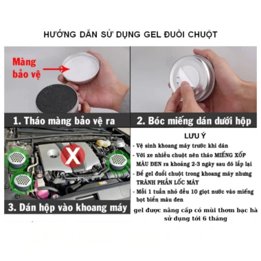 Hộp Gel Xua Đuổi Chuột Ô Tô Mùi Bạc Hà An Toàn, Hiệu Quả 6 Tháng, Giá 134.000đ