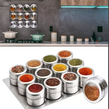 Hộp gia vị treo tường từ tính nam châm - Đựng gia vị, thịt nướng, bình phun nước, tiện lợi cho bếp - Giá chỉ 157,979 VND 9