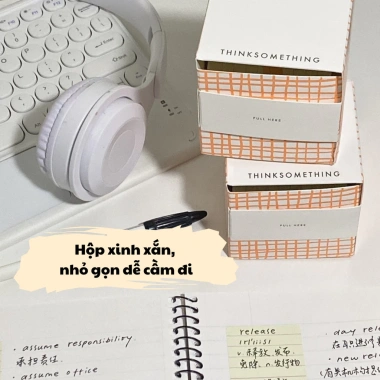 Hộp Giấy Ghi Chú Dạng Kéo Phong Cách Hàn Quốc 100 Tờ NO60 - Note kẻ ngang, dán được, 30.800₫ 4
