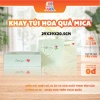 Hộp Giấy Mica Vuông 27x27x8,5cm Đựng Hoa Quả Trái Cây, Kèm Túi Quai Xách 4K PRINTING 2