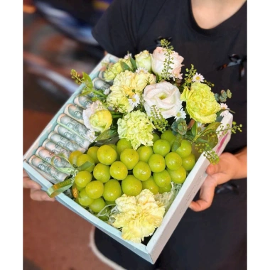 Hộp Giấy Mica Vuông Đựng Hoa Quả - Quà Tặng, Kèm Túi Quai Xách, Giá 35.000 3