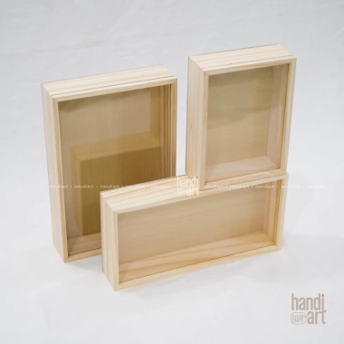Hộp gỗ chữ nhật nắp kéo mica kính - Đựng quà tặng sang trọng, giá chỉ 125.000đ
