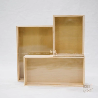 Hộp gỗ chữ nhật nắp kéo mica kính - Đựng quà tặng sang trọng, giá chỉ 125.000đ